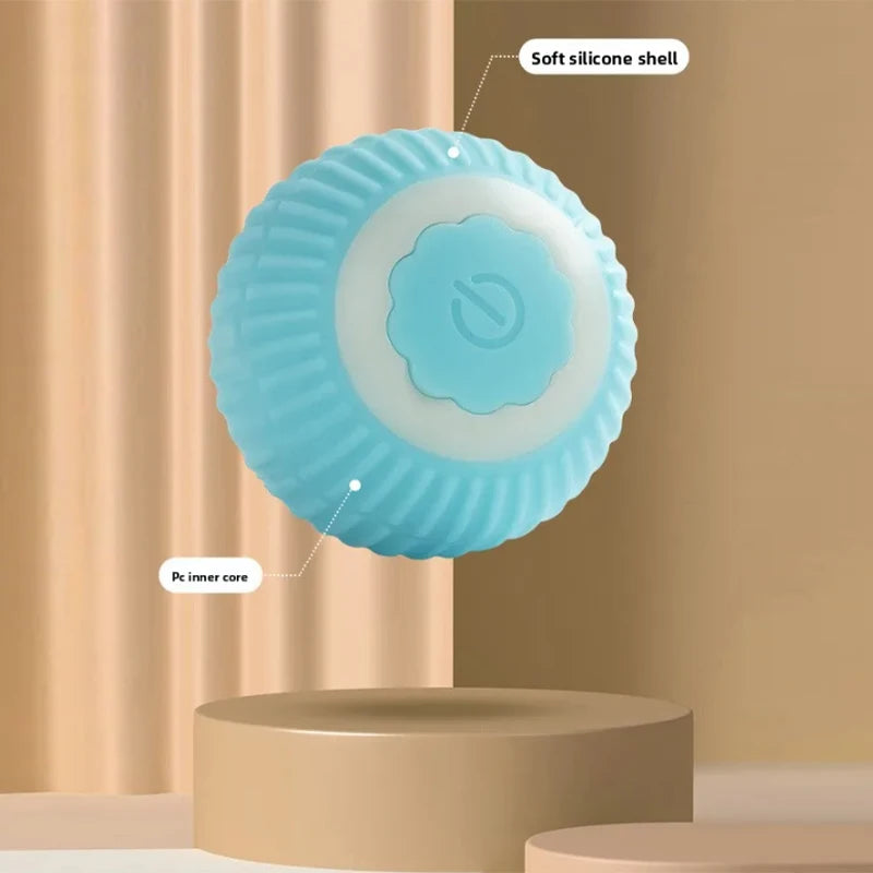 Intelligent Electric Cat Toy Silicone Automatic Ball Rolling Anti-Gnawing Jumping Pet Products Usb Recharge Pet Interactive Toy